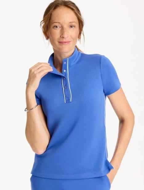 NWT Chico's Zenergy® Soft Pique Piped Pullover