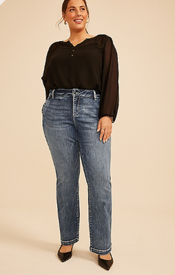 NWT Maurices Plus Size KanCan™ Mid Rise Trouser Pocket Bootcut Jean