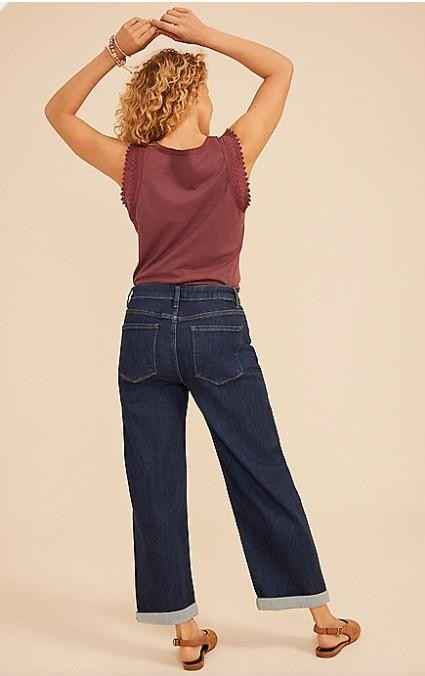 NWT Maurices Risen® High Rise Rolled Hem Slouchy Boyfriend Ankle Jean