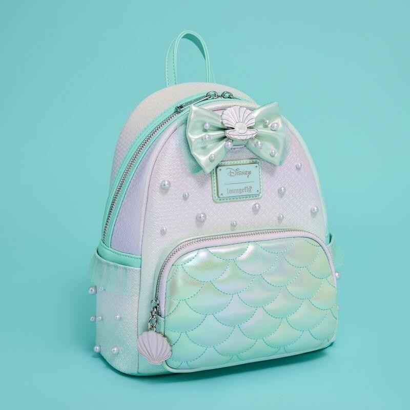 NWT Loungefly The Little Mermaid Iridescent Pearl Mini Backpack