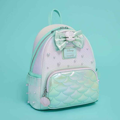 NWT Loungefly The Little Mermaid Iridescent Pearl Mini Backpack