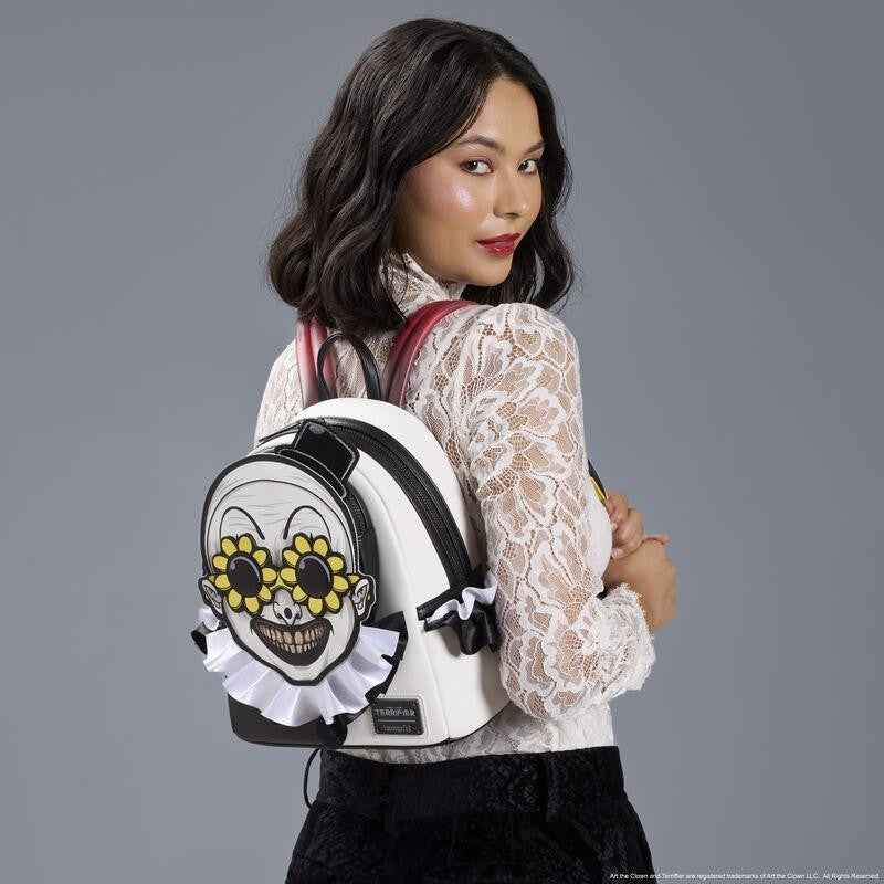 NWT Loungefly Terrifier Exclusive Art the Clown Glow Cosplay Mini Backpack