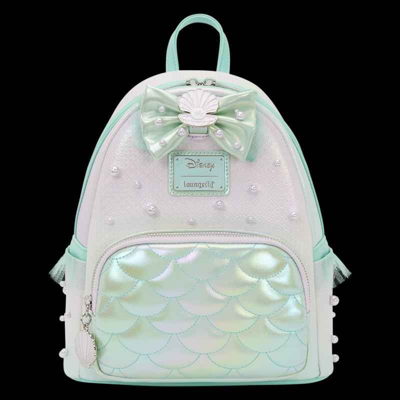 NWT Loungefly The Little Mermaid Iridescent Pearl Mini Backpack