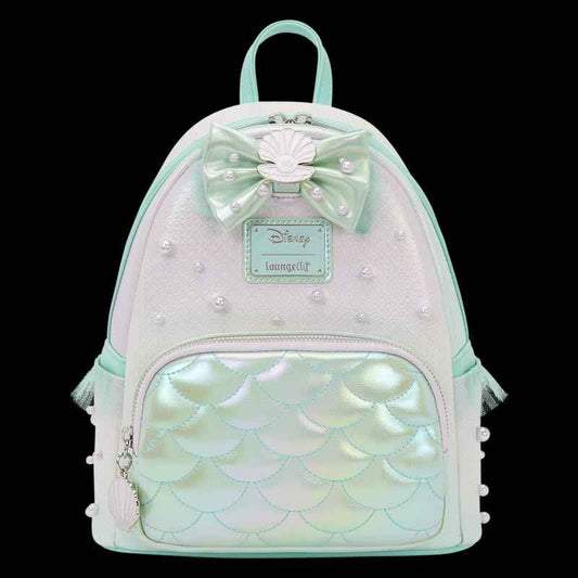 NWT Loungefly The Little Mermaid Iridescent Pearl Mini Backpack