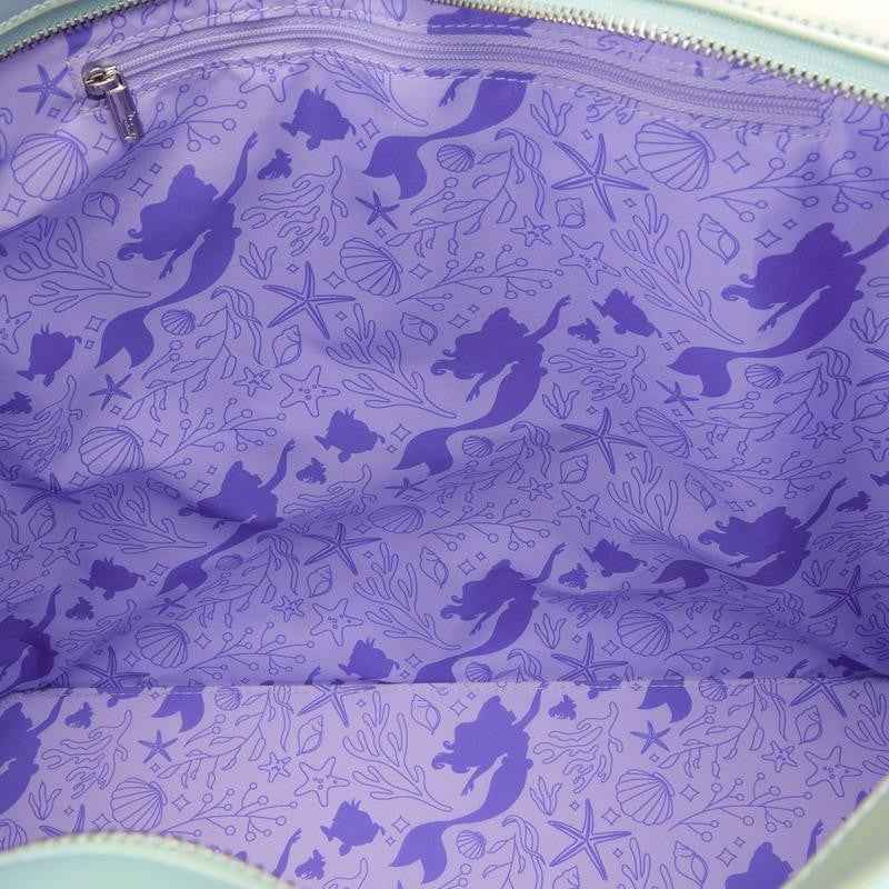 NWT Loungefly The Little Mermaid Ariel, Flounder, & Sebastian Tote Crossbody Bag