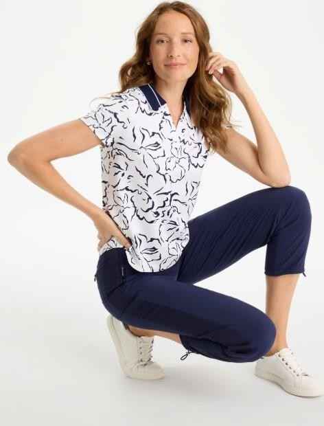 NWT Chico's Zenergy® UPF Mesh Collar Polo Top