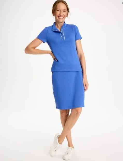 NWT Chico's Zenergy® Soft Pique Piped Pullover