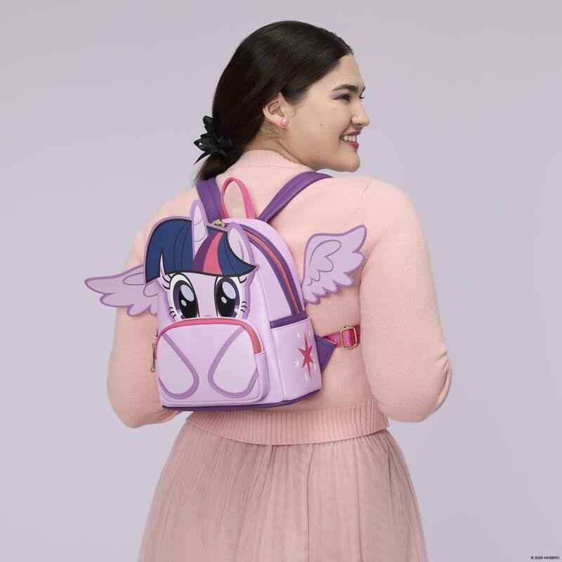 NWT Loungefly My Little Pony Twilight Sparkle Cosplay Glitter Mini Backpack