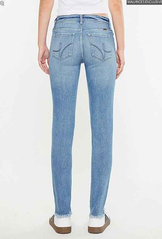 "NWT Maurices KanCan™ KanCan™ Mid Rise Open Ripped Frayed Hem Skinny Jean