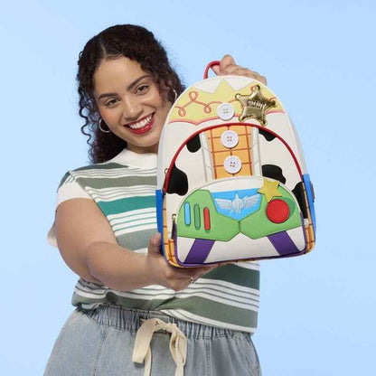 NWT Loungefly Toy Story 5 Triple Pocket Jessie, Woody, & Buzz Mini Backpack