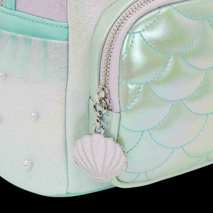 NWT Loungefly The Little Mermaid Iridescent Pearl Mini Backpack