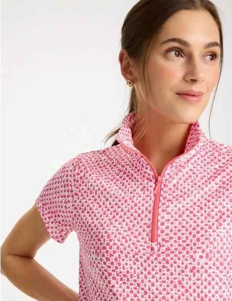 NWT Chico's Zenergy® UPF Geo Half Zip Polo