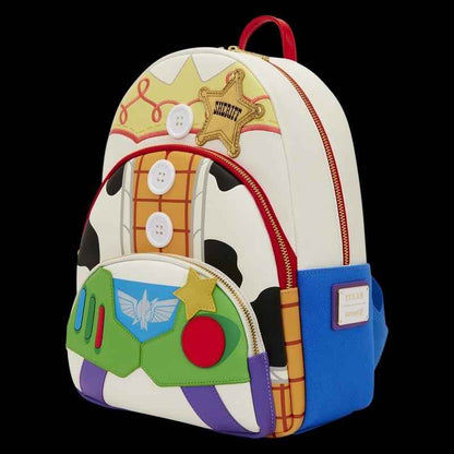 NWT Loungefly Toy Story 5 Triple Pocket Jessie, Woody, & Buzz Mini Backpack