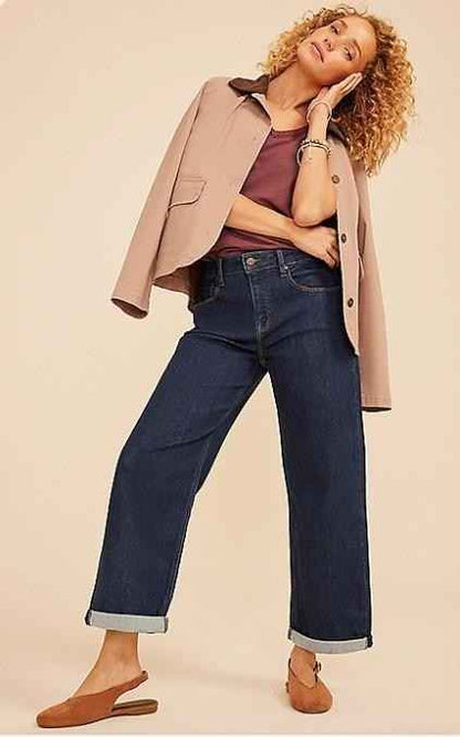 NWT Maurices Risen® High Rise Rolled Hem Slouchy Boyfriend Ankle Jean
