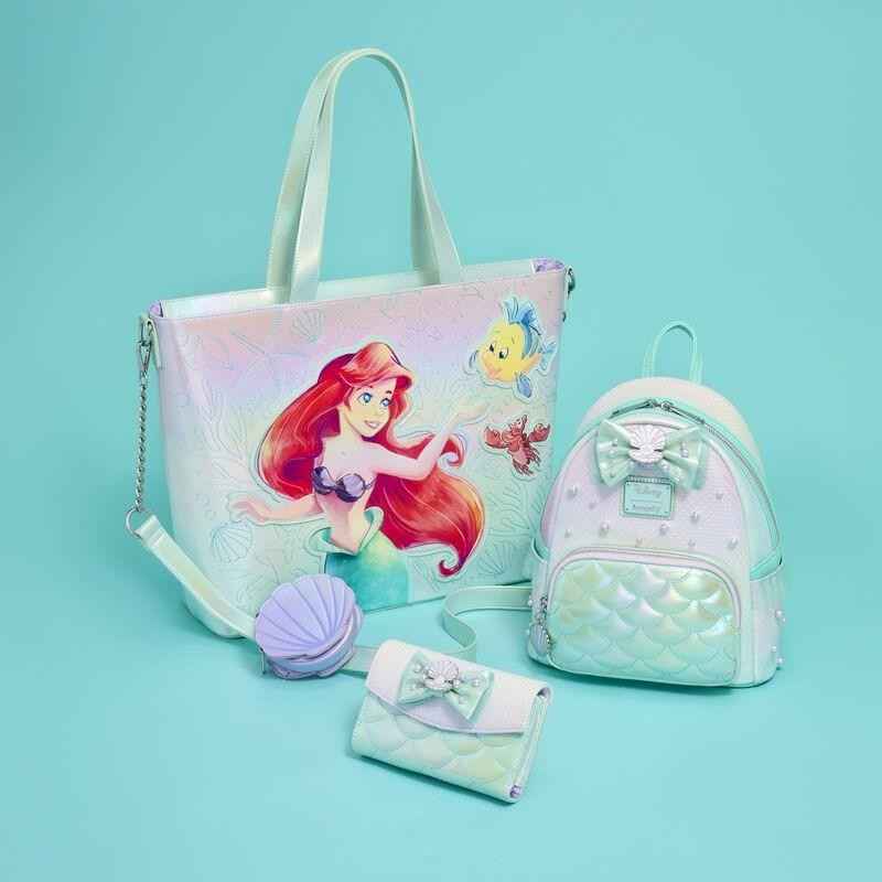NWT Loungefly The Little Mermaid Iridescent Pearl Mini Backpack