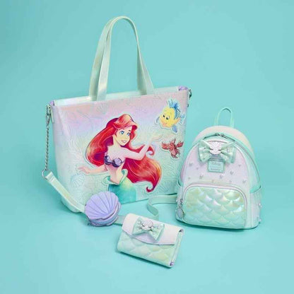 NWT Loungefly The Little Mermaid Iridescent Pearl Mini Backpack