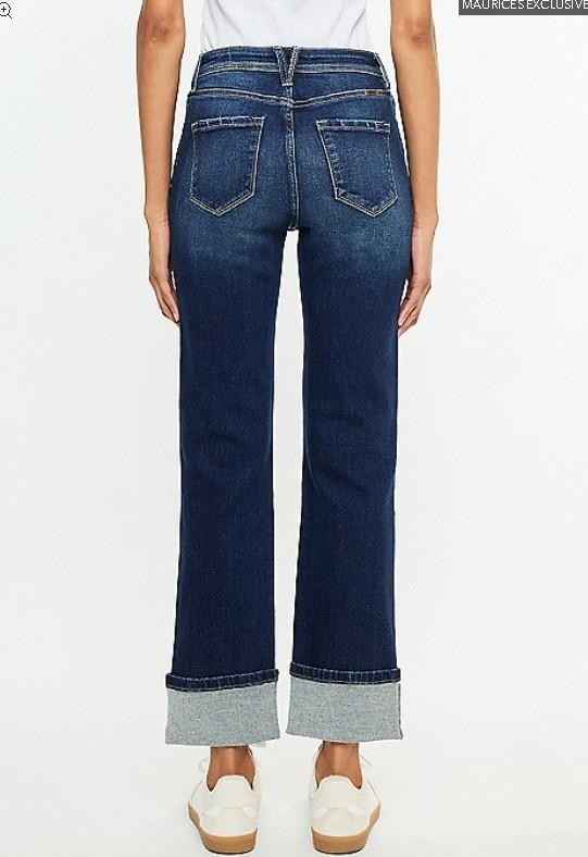 NWT Maurices KanCan™ KanCan™ High Rise Seamed Pocket Cuffed Hem Straight Jean