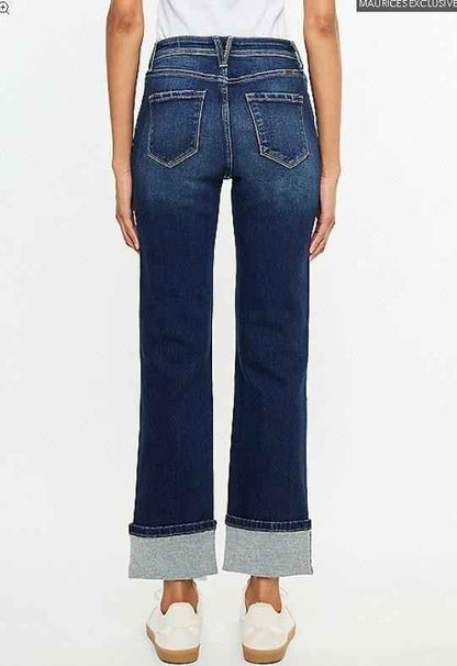 NWT Maurices KanCan™ KanCan™ High Rise Seamed Pocket Cuffed Hem Straight Jean
