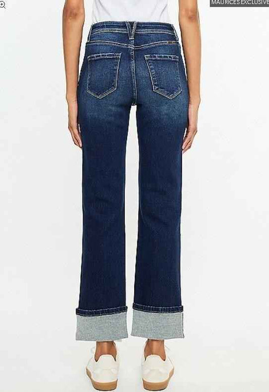 NWT Maurices KanCan™ KanCan™ High Rise Seamed Pocket Cuffed Hem Straight Jean