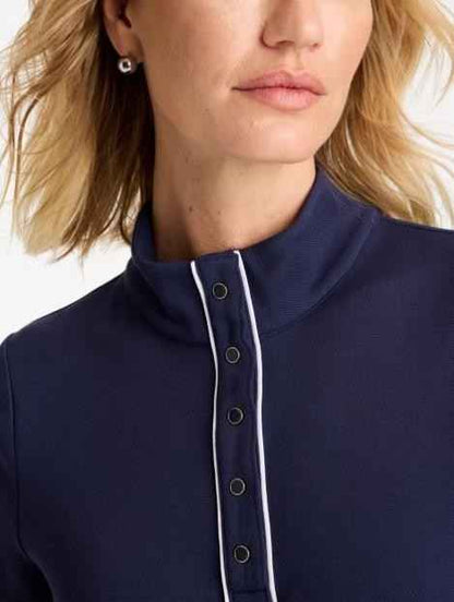 NWT Chico's Zenergy® Soft Pique Piped Pullover