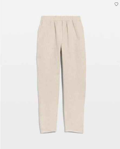 NWT Chico's Linen Straight Tapered Ankle Pants