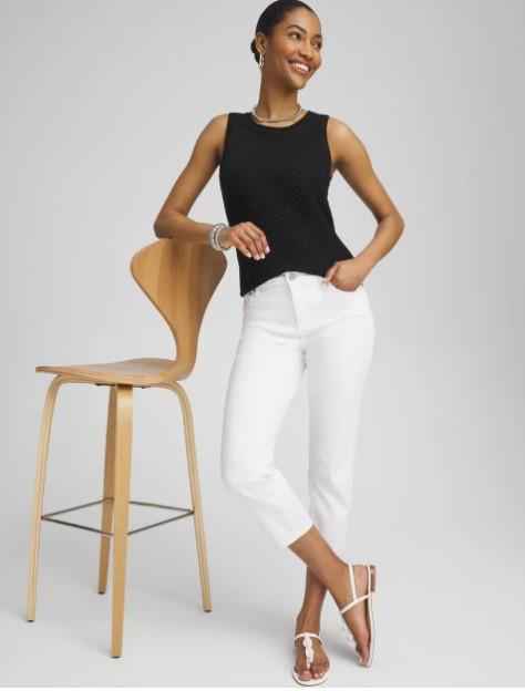NWT Chico's No Stain Girlfriend Cropped Jeans