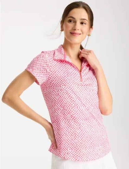 NWT Chico's Zenergy® UPF Geo Half Zip Polo