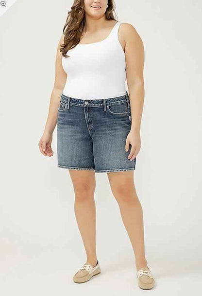 NWT Maurices KanCan™ Plus Size Silver Jeans Co.® Suki Curvy Mid Rise 7in Long
