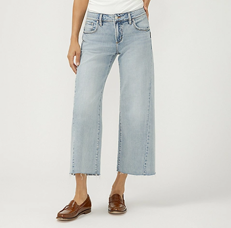 NWT maurices Silver Jeans Co.® Suki Curvy Mid Rise Cropped Wide Leg Jean - Bestdeal999