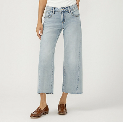 NWT maurices Silver Jeans Co.® Suki Curvy Mid Rise Cropped Wide Leg Jean - Bestdeal999