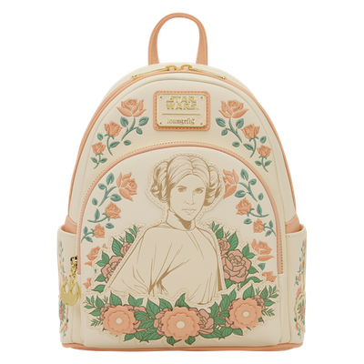 NWT Loungefly STAR WARS™ Exclusive Leia, Rey, & Padmé Floral Mini Backpack