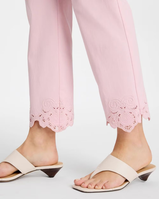 NWT Chico's Embroidered Brigitte™ Slim Crop Pant