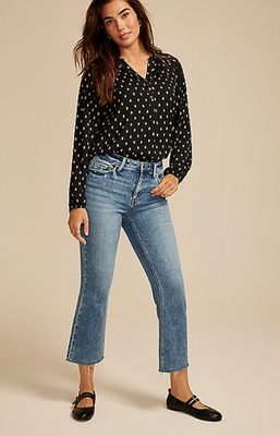 NWT Maurices Flying Monkey™ High Rise Acid Raw Hem Ankle Bootcut