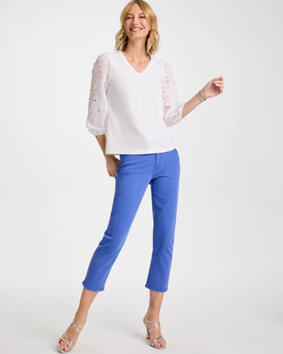 NWT Chico's Girlfriend Slim Cropped Jeans