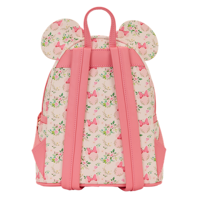 NWT Loungefly Minnie Mouse Floral All-Over Print Mini Backpack