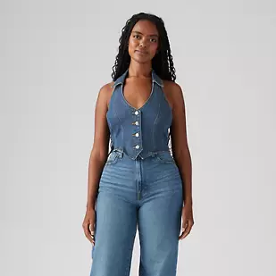 NWT levi's Bria Denim Halter Top - Bestdeal999