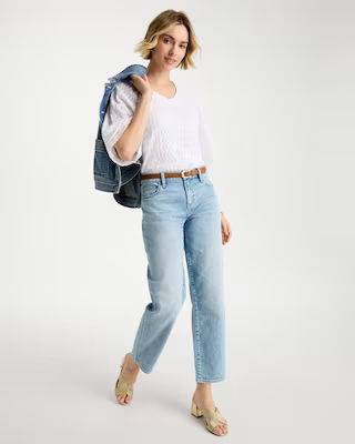 NWT Chico's Relaxed Boyfriend Rolled Hem Jean