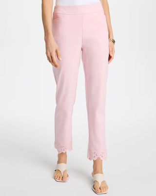 NWT Chico's Embroidered Brigitte™ Slim Crop Pant