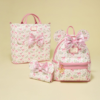 NWT Loungefly Minnie Mouse Floral All-Over Print Mini Backpack