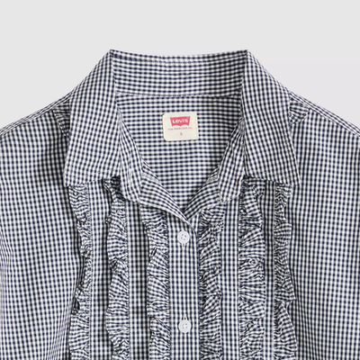 NWT Levi's Harlie Novelty Ruffle Boyfriend Shirt