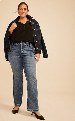 NWT Maurices Plus Size KanCan™ Mid Rise Trouser Pocket Bootcut Jean