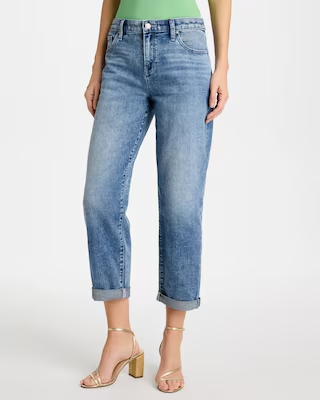 NWT Chico's Relaxed Boyfriend Rolled Hem Jean