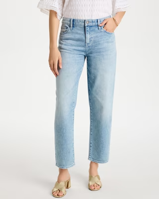 NWT Chico's Relaxed Boyfriend Rolled Hem Jean