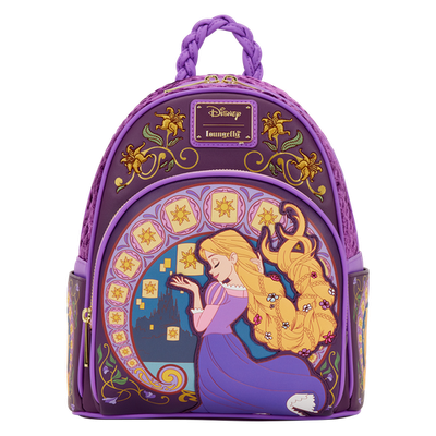 NWT Loungefly Tangled Rapunzel Exclusive Lanterns Quilted Mini Backpack