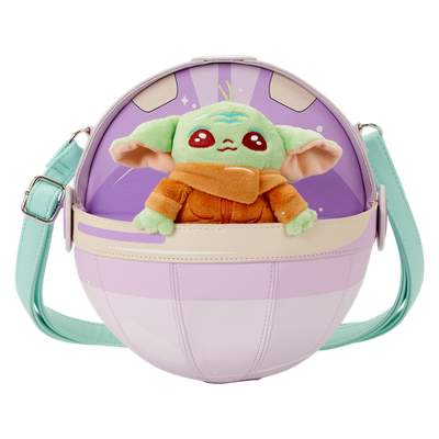 NWT Loungefly The Mandalorian Grogu Figural Pod Plush Crossbody Bag