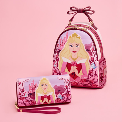 NWT Loungefly Sleeping Beauty Exclusive Princess Aurora Roses Mini Backpack