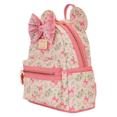 NWT Loungefly Minnie Mouse Floral All-Over Print Mini Backpack