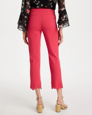 NWT Chico's Embroidered Brigitte™ Slim Crop Pant