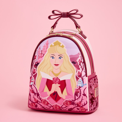 NWT Loungefly Sleeping Beauty Exclusive Princess Aurora Roses Mini Backpack