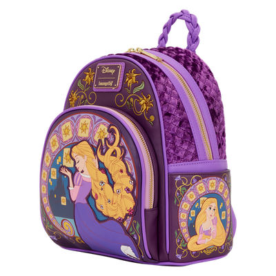 NWT Loungefly Tangled Rapunzel Exclusive Lanterns Quilted Mini Backpack